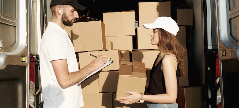 a man and a woman preparing for movers Riverside