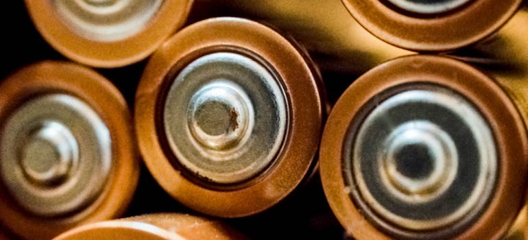 a close-up of some batteries