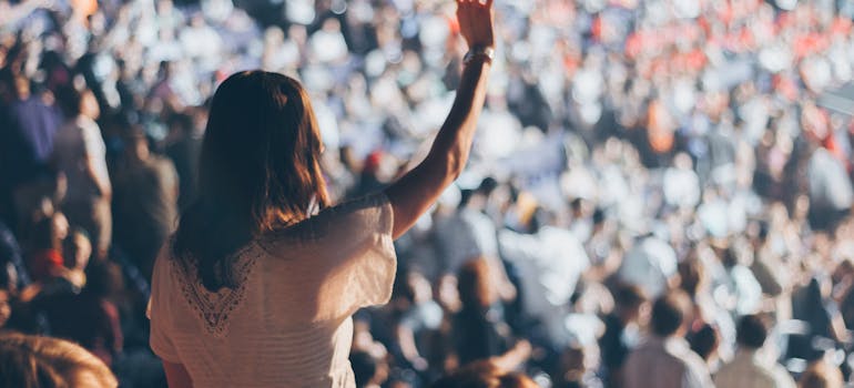 a woman in a concert 