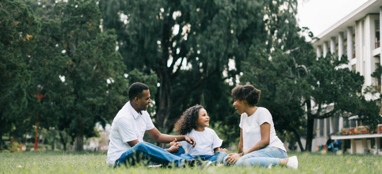 a family near school