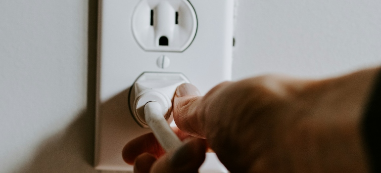 Person connecting an appliance