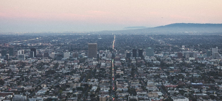 Aerial view of LA 