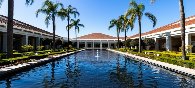 A part of a library and museum in Yorba Linda 