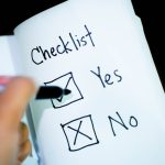 a checklist with the options "yes" and "no" which can be used when moving to Dana Point or Laguna Beach