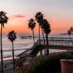 a sunset at a San Clemente beach