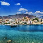 a beach town with crystal-clear water