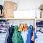 part of the wardrobe where someone is storing seasonal clothes